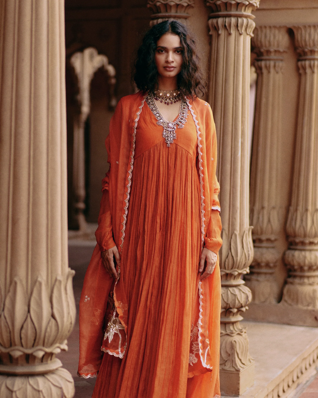 Paulmi and Harsh - Leigh Anarkali Set from Roop
