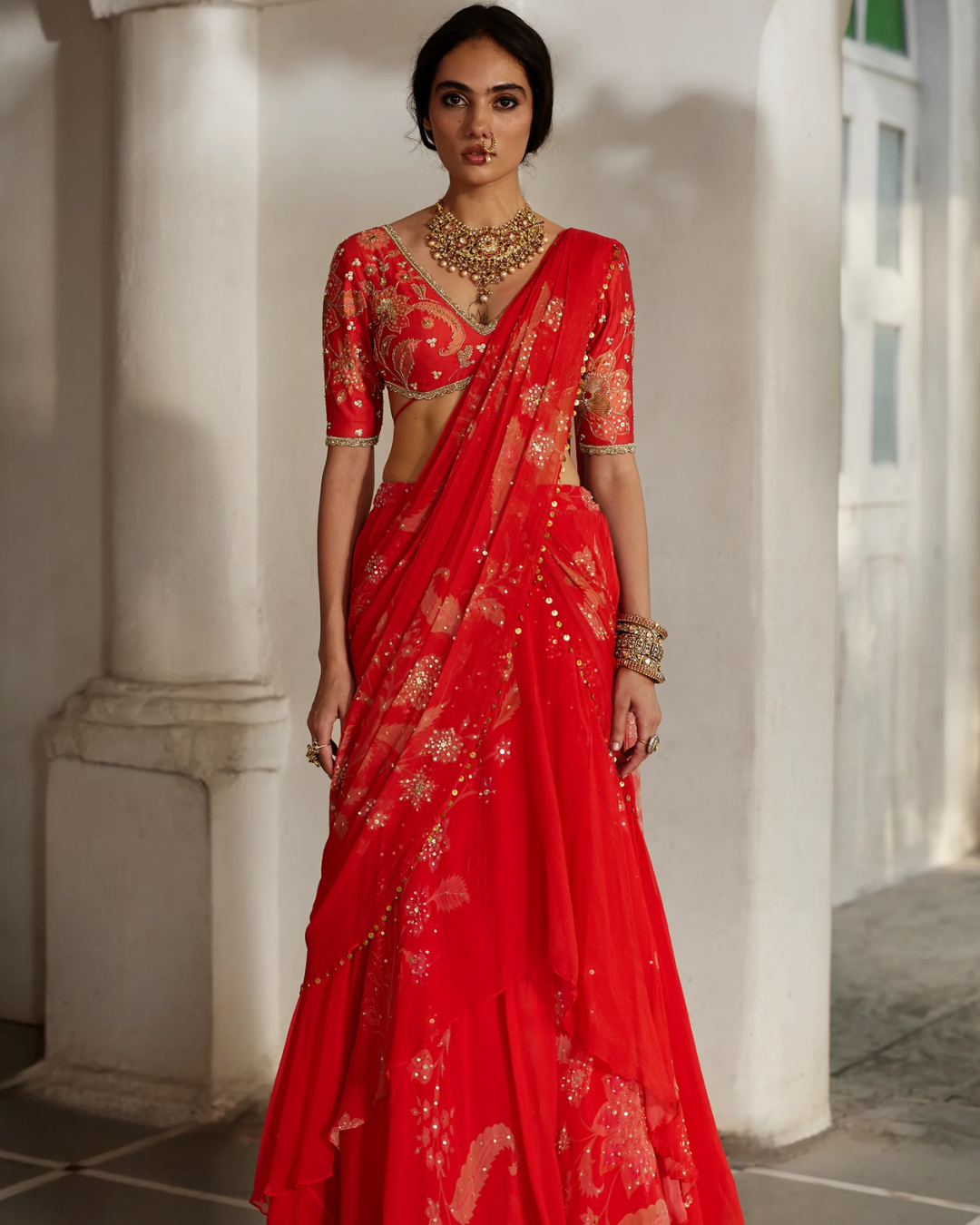 Paulmi and Harsh - Lia Saree Set from Tara