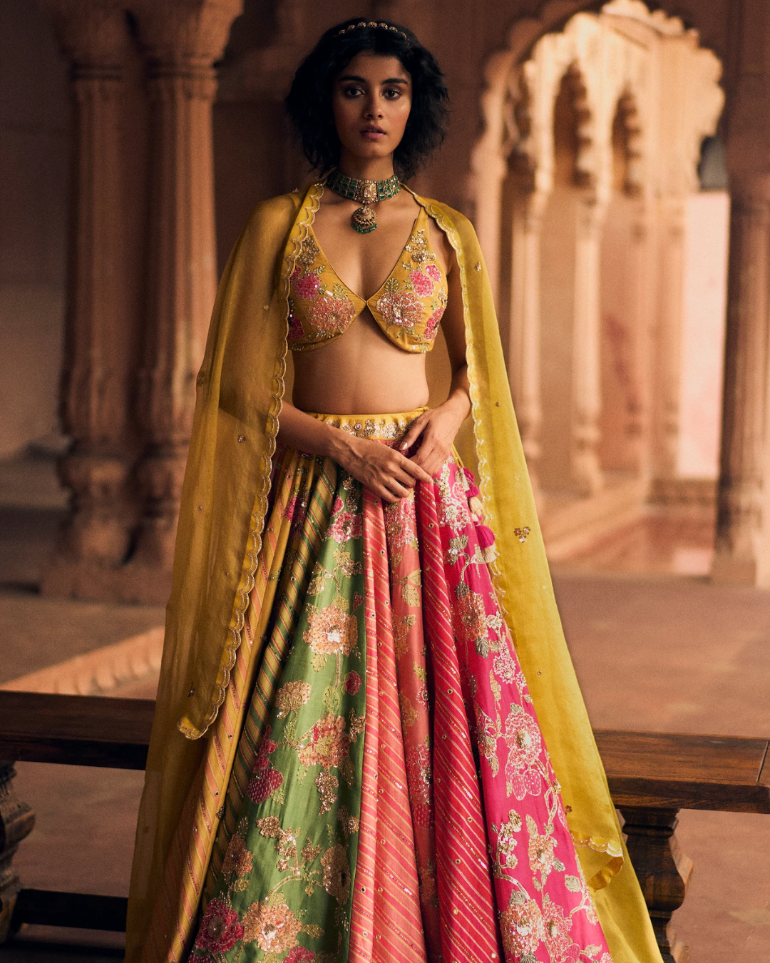 Paulmi and Harsh - Bhakthi Lehenga Set from Roop