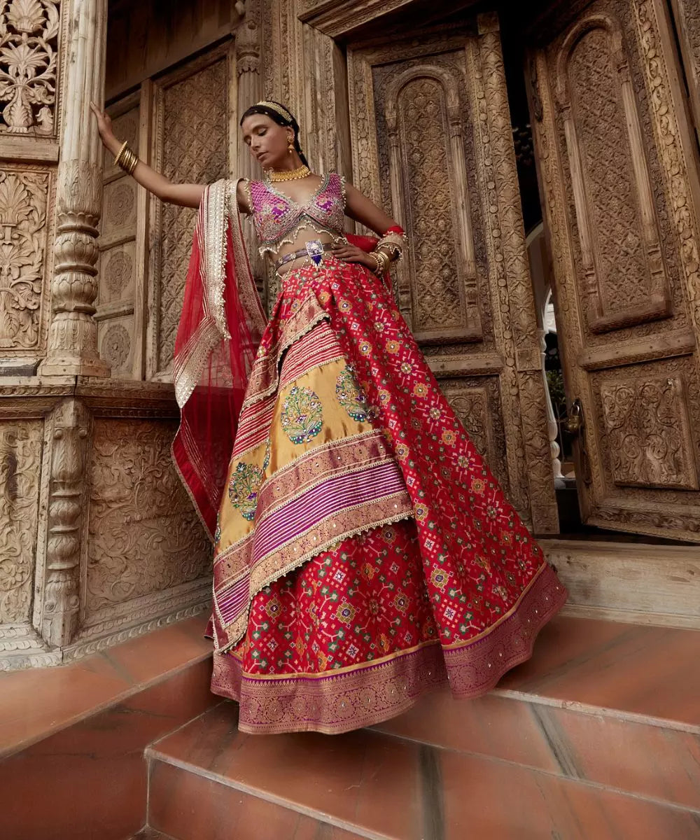 ADITI GUPTA - Patola print Lehenga Set