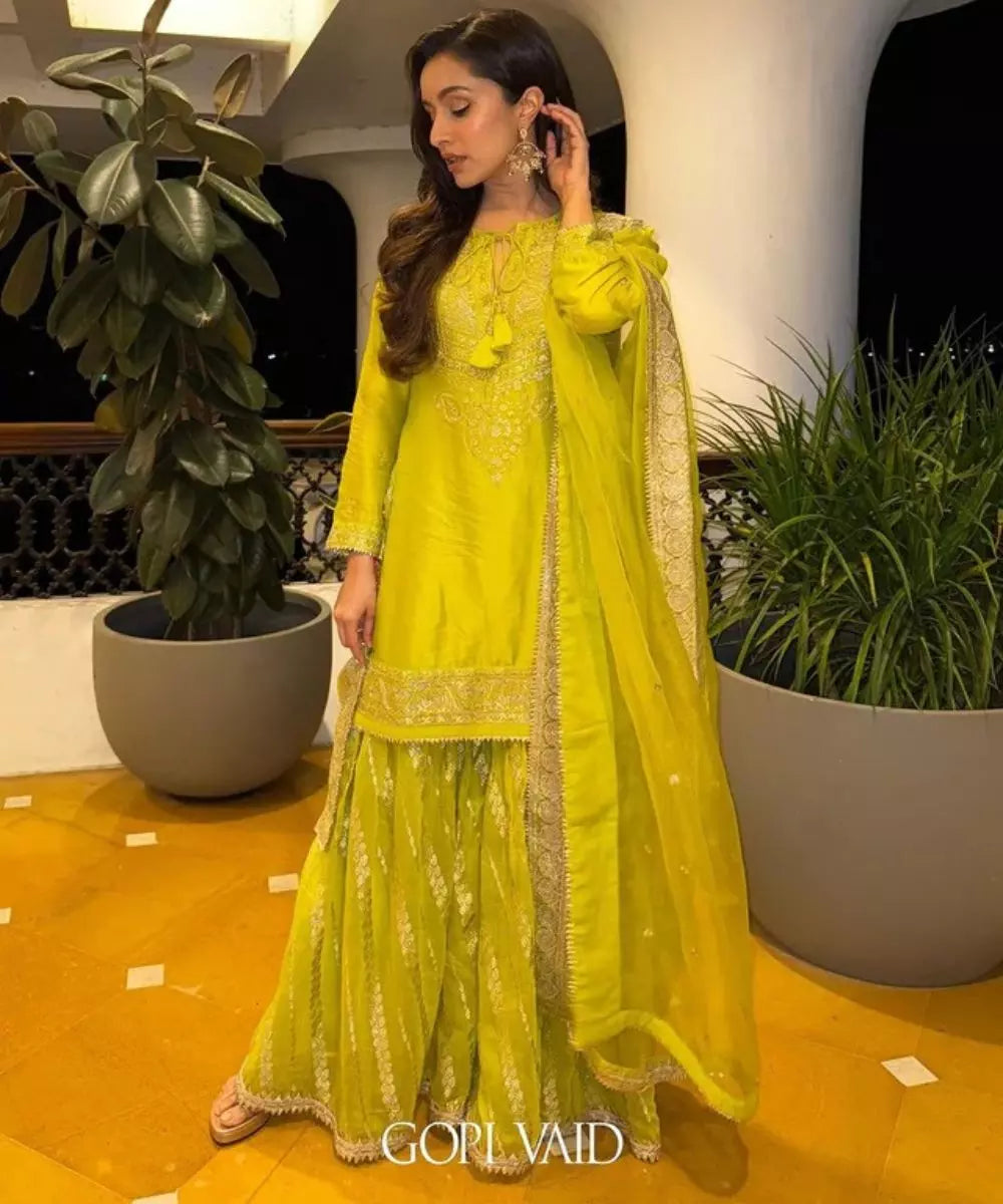 GOPI VAID - Rati with Jamdani Sharara Set - Shraddha Kapoor - Celeb