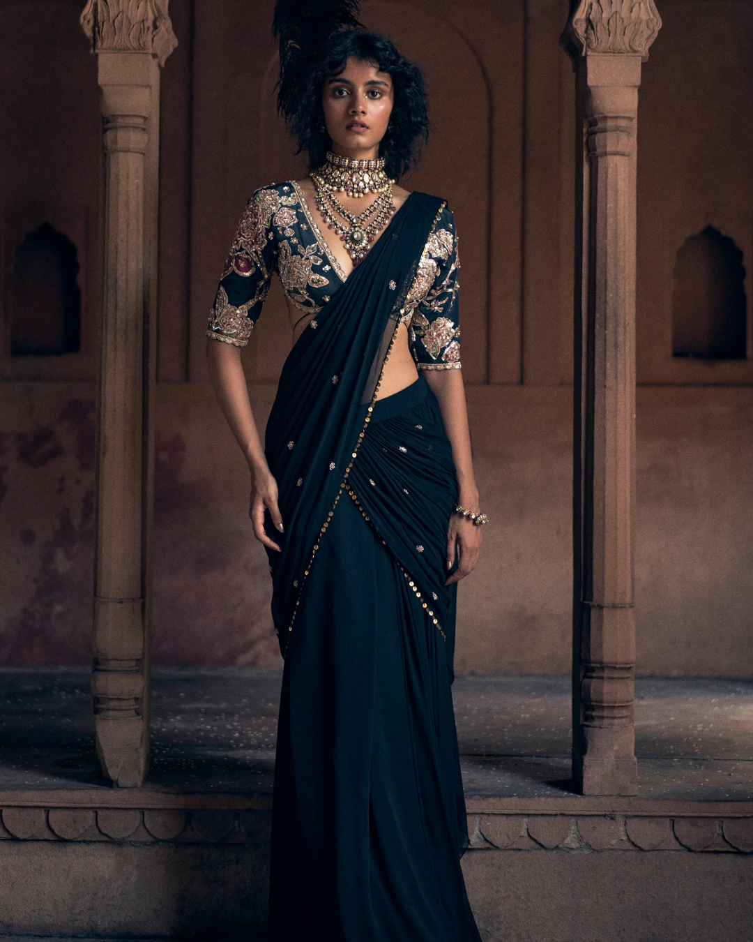 Paulmi and Harsh - Kaia Saree Set from Roop