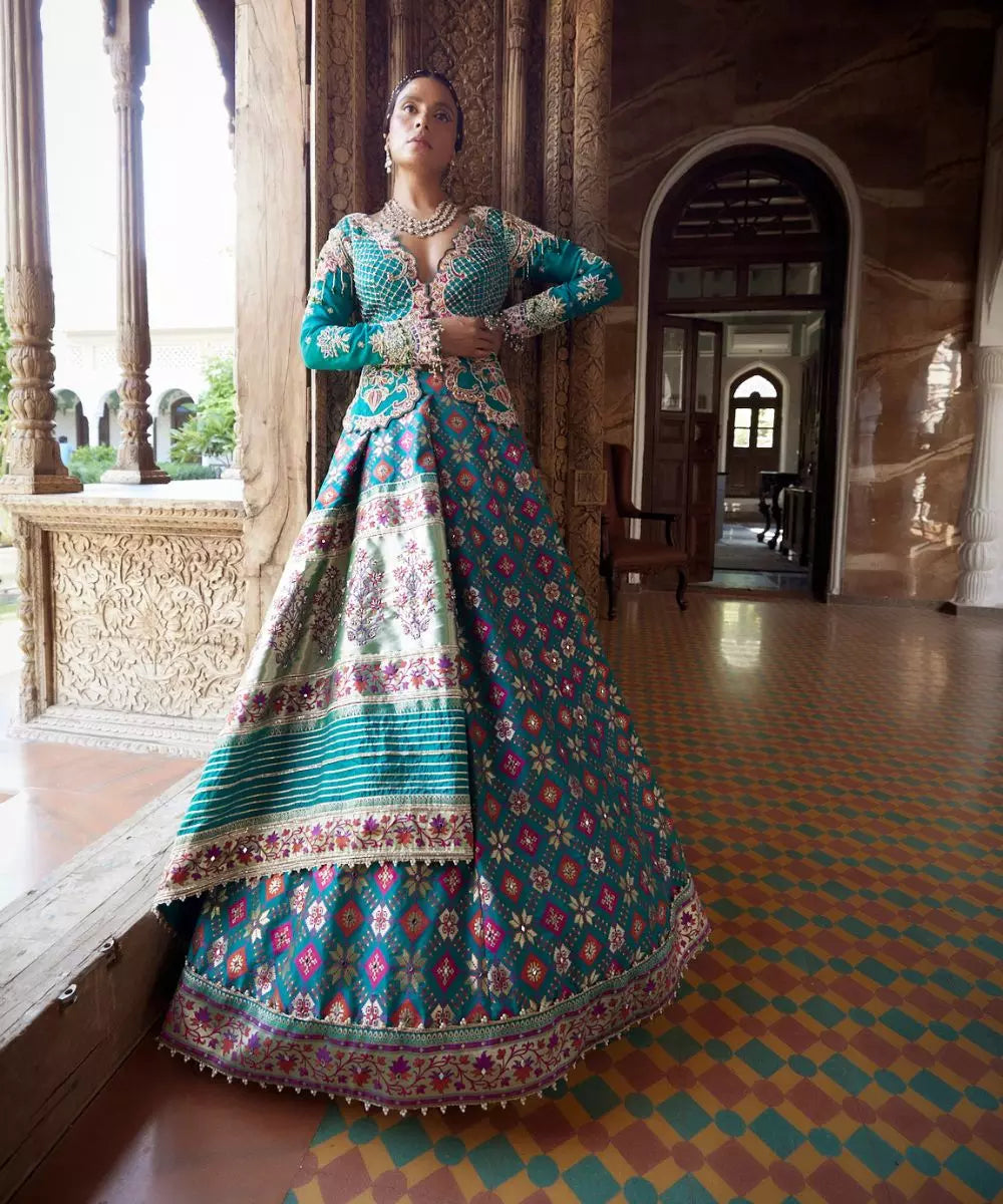 ADITI GUPTA -  Phulkari print Lehenga Set