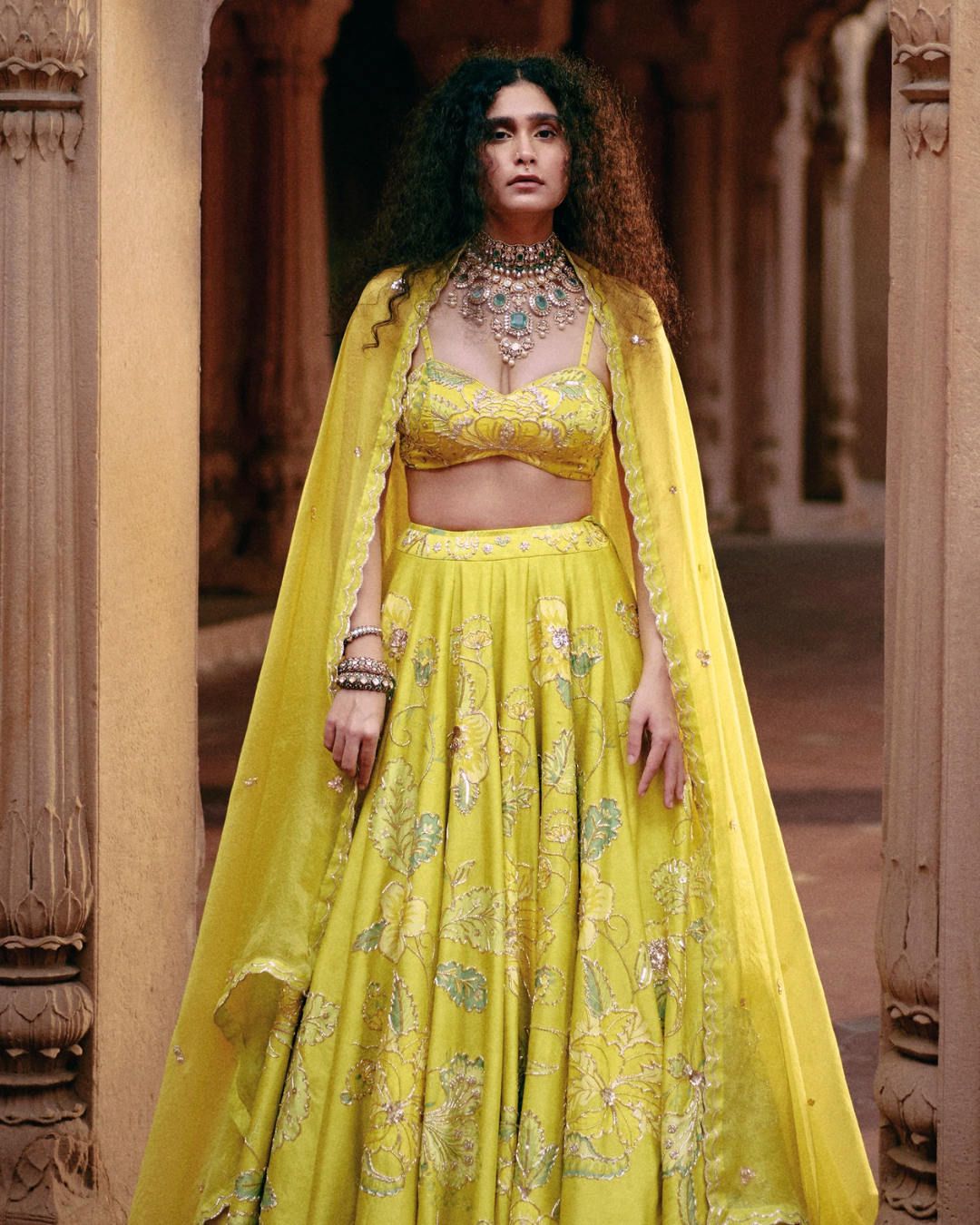 Paulmi and Harsh - Rose Lehenga Set from Roop