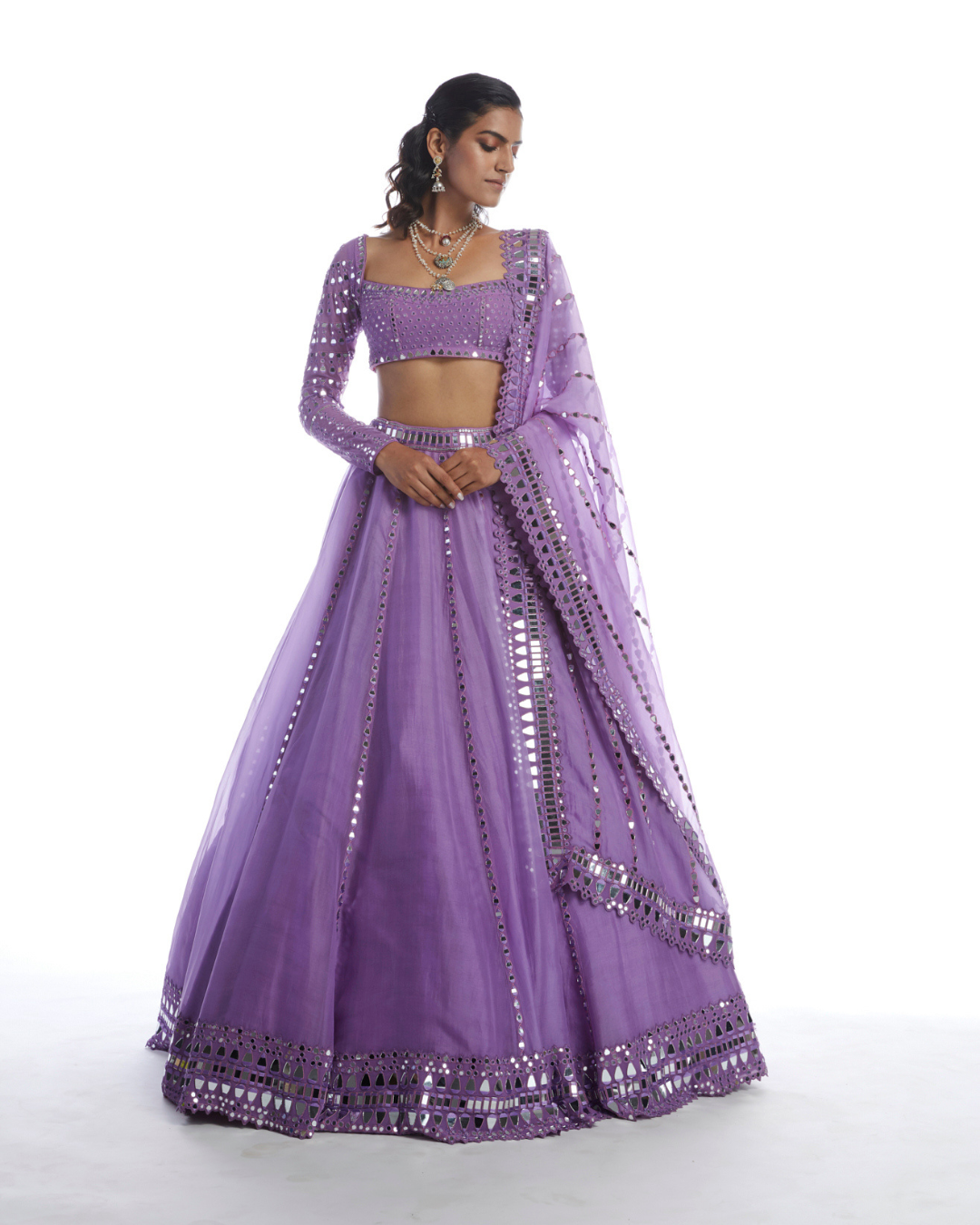 Vvani Vats -  Catnip Purple Lehanga Set from Chamak