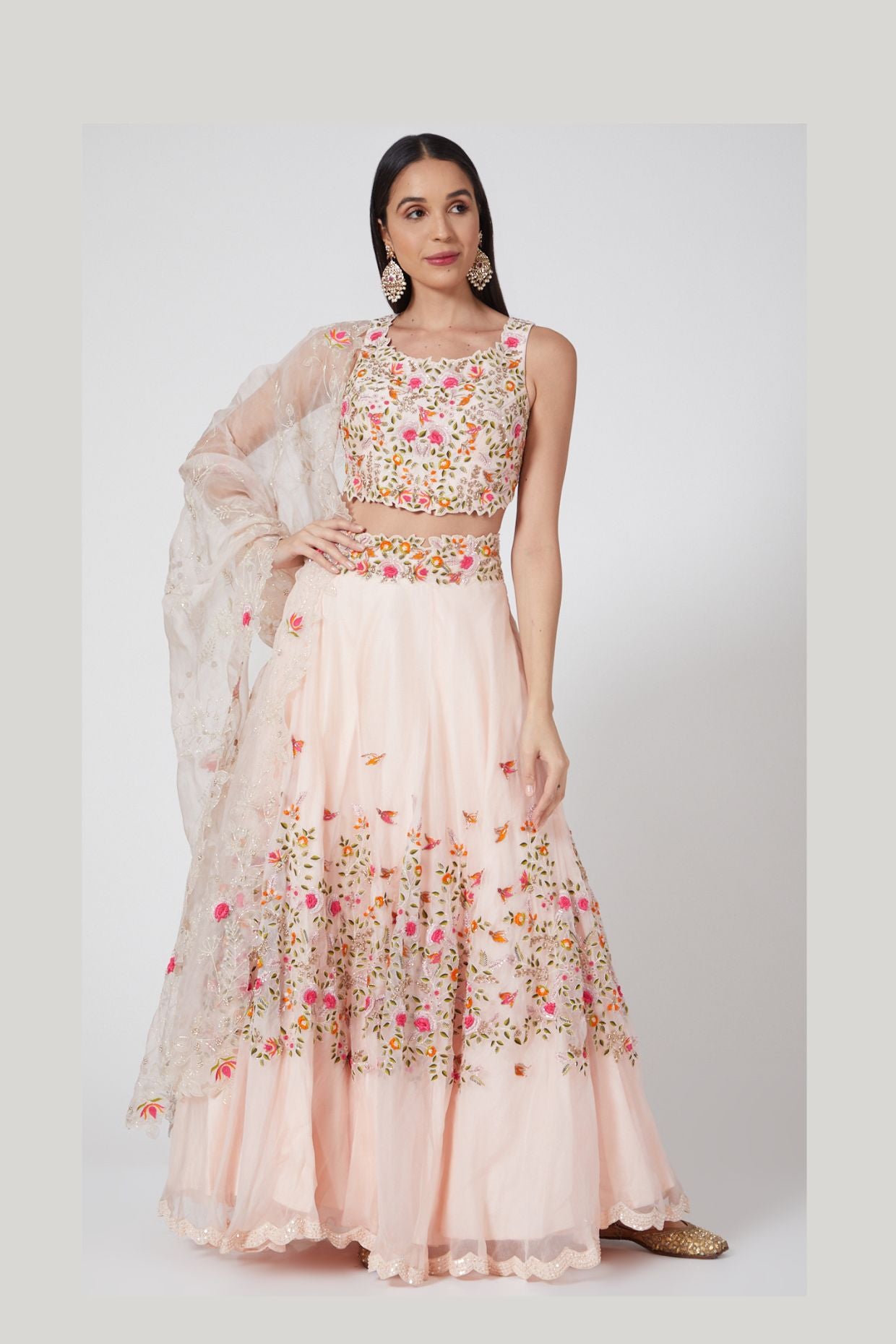 BLUSH PINK LEHENGA - Tranquile collection by priyanka jain