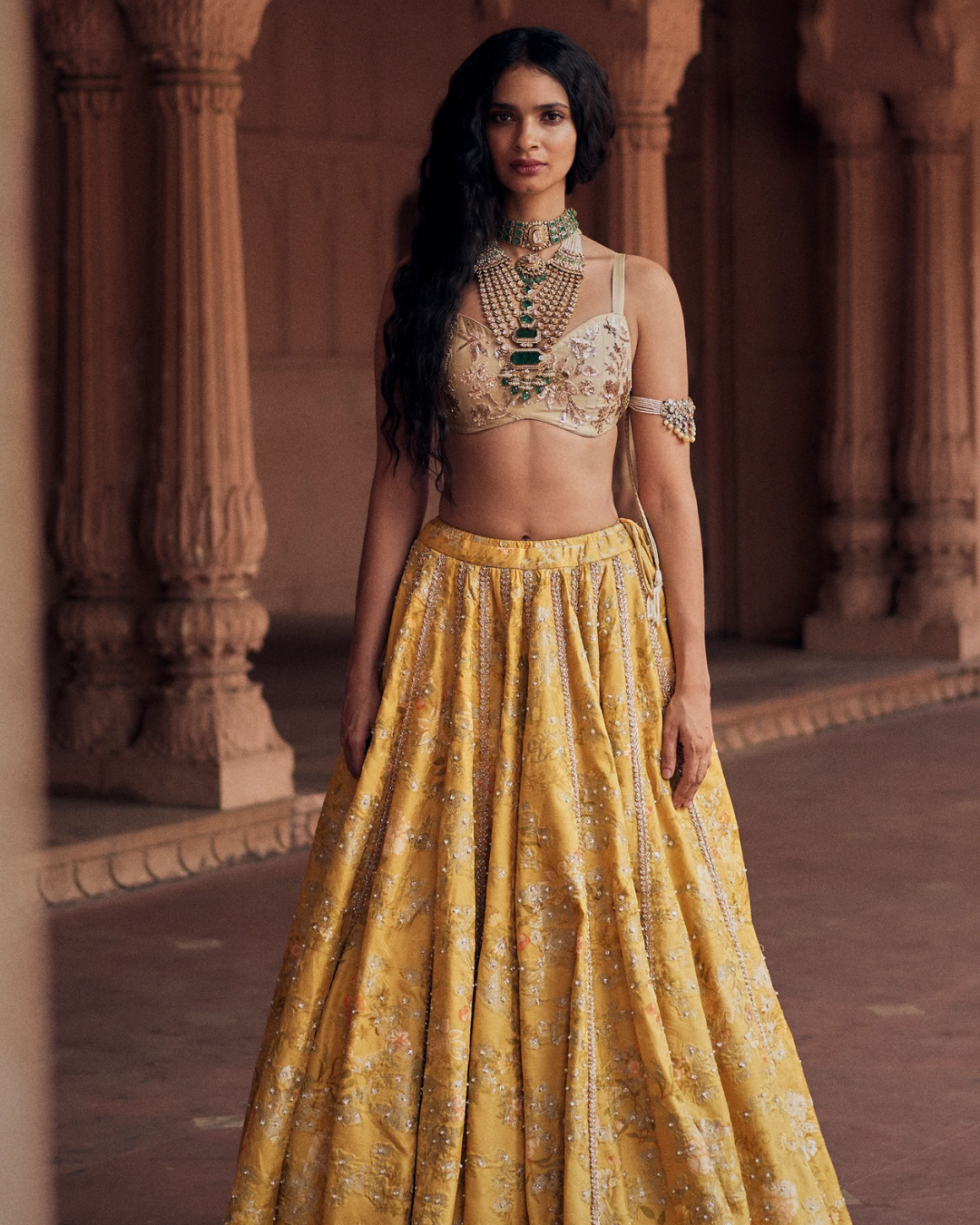 Paulmi and Harsh - Ruby Lehenga Set from Roop