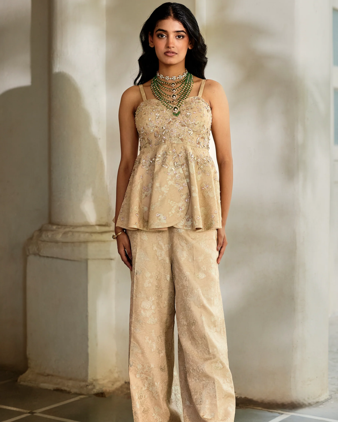 Paulmi and Harsh - Nara Peplum Set from Tara