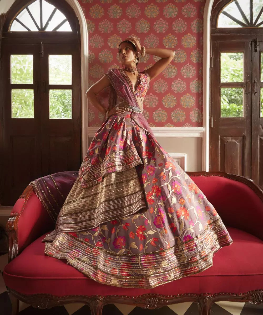 ADITI GUPTA - Big Floral Print Lehenga set