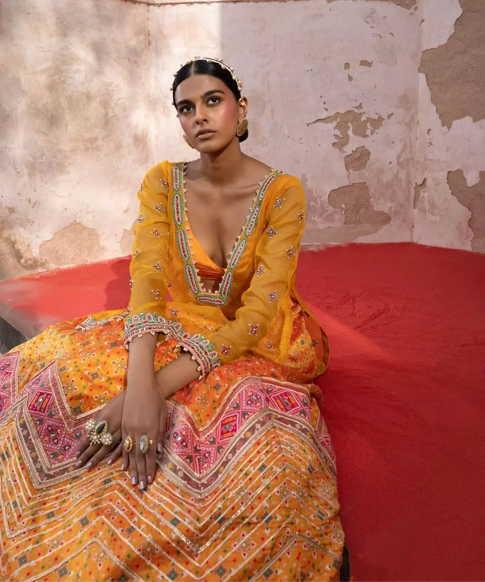 ADITI GUPTA -  Patola Lehenga Kurta Set