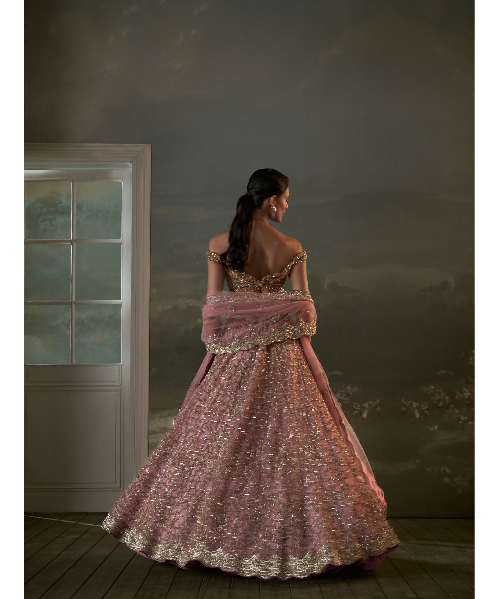 NITIKA GUJRAL - Old Rose Lehenga Choli Set