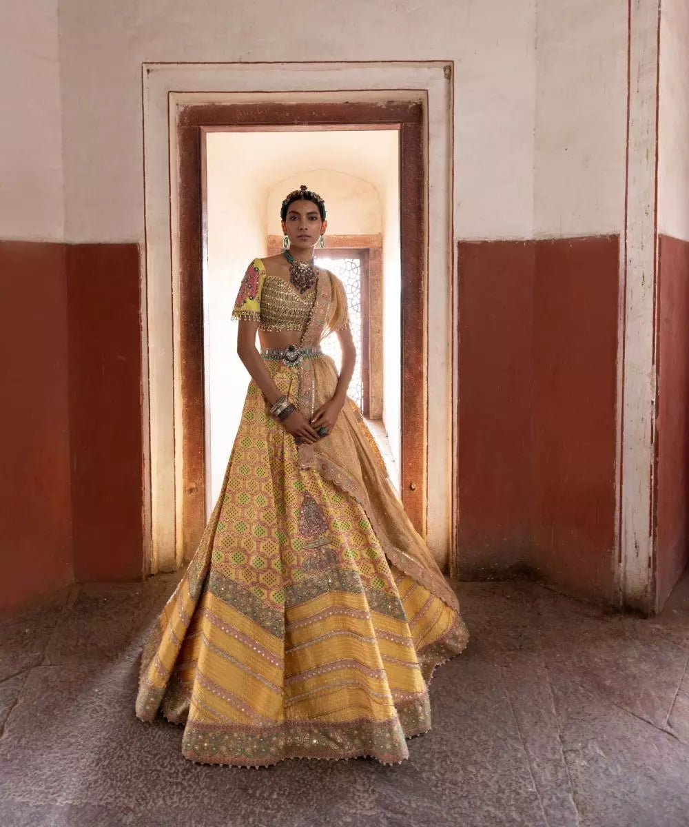 ADITI GUPTA - Bandhani Banarasi Lehenga set