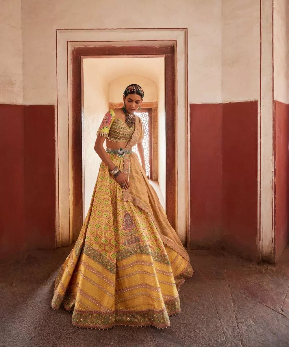 ADITI GUPTA - Bandhani Banarasi Lehenga set