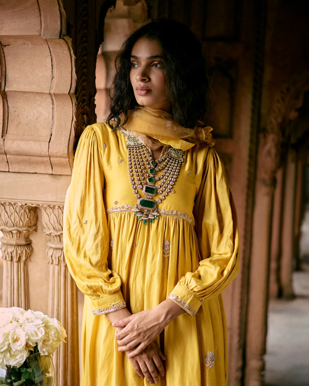 Paulmi and Harsh - Elizabeth Anarkali Set from Roop