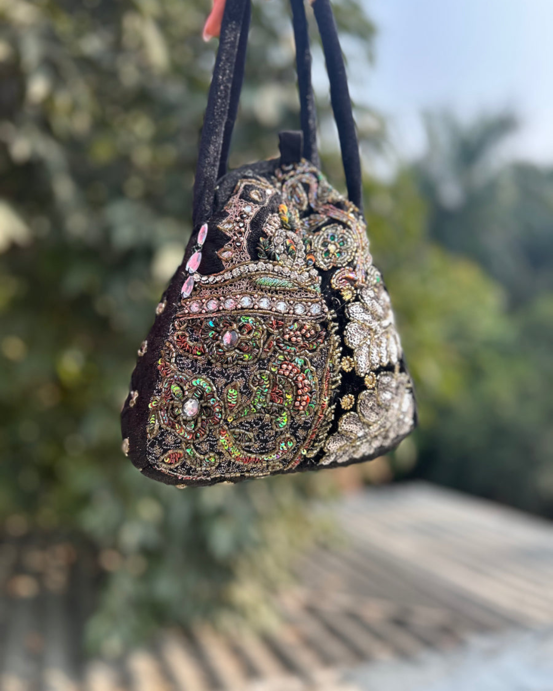 Banjara Trail - Black Royal Heirloom Embellished Potli