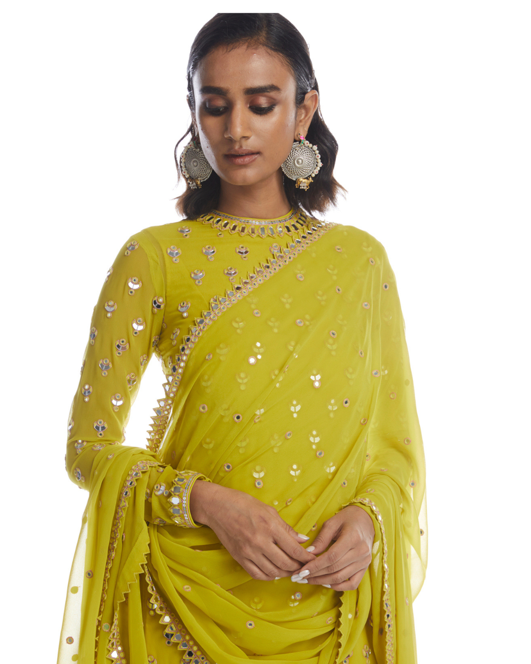 Vvani Vats -  Moss Green Kurta Pant Set from Chamak