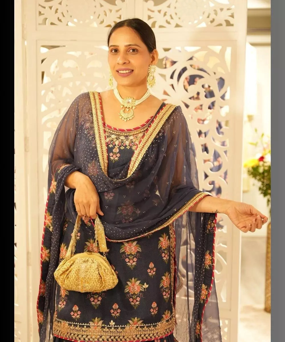 GOPI VAID - Advika Strappy Sharara Set - Celeb