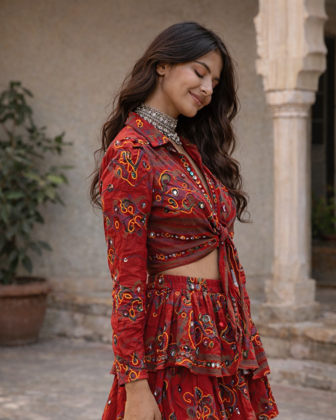 Banjara Trail - Laal Leher Co-ord Set