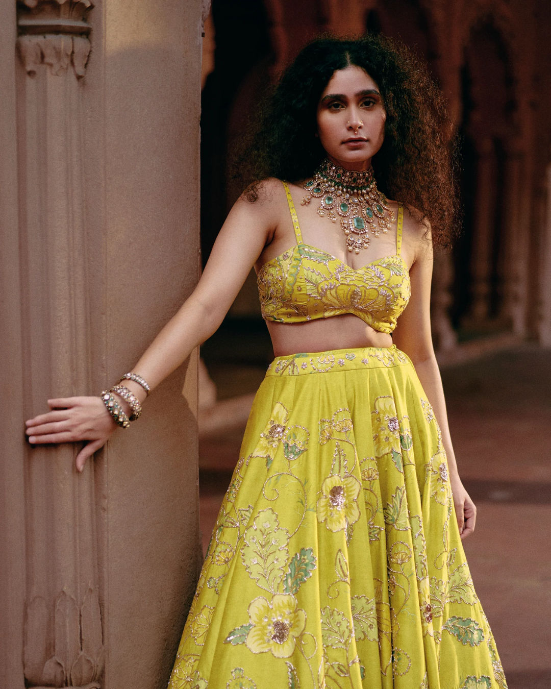 Paulmi and Harsh - Rose Lehenga Set from Roop