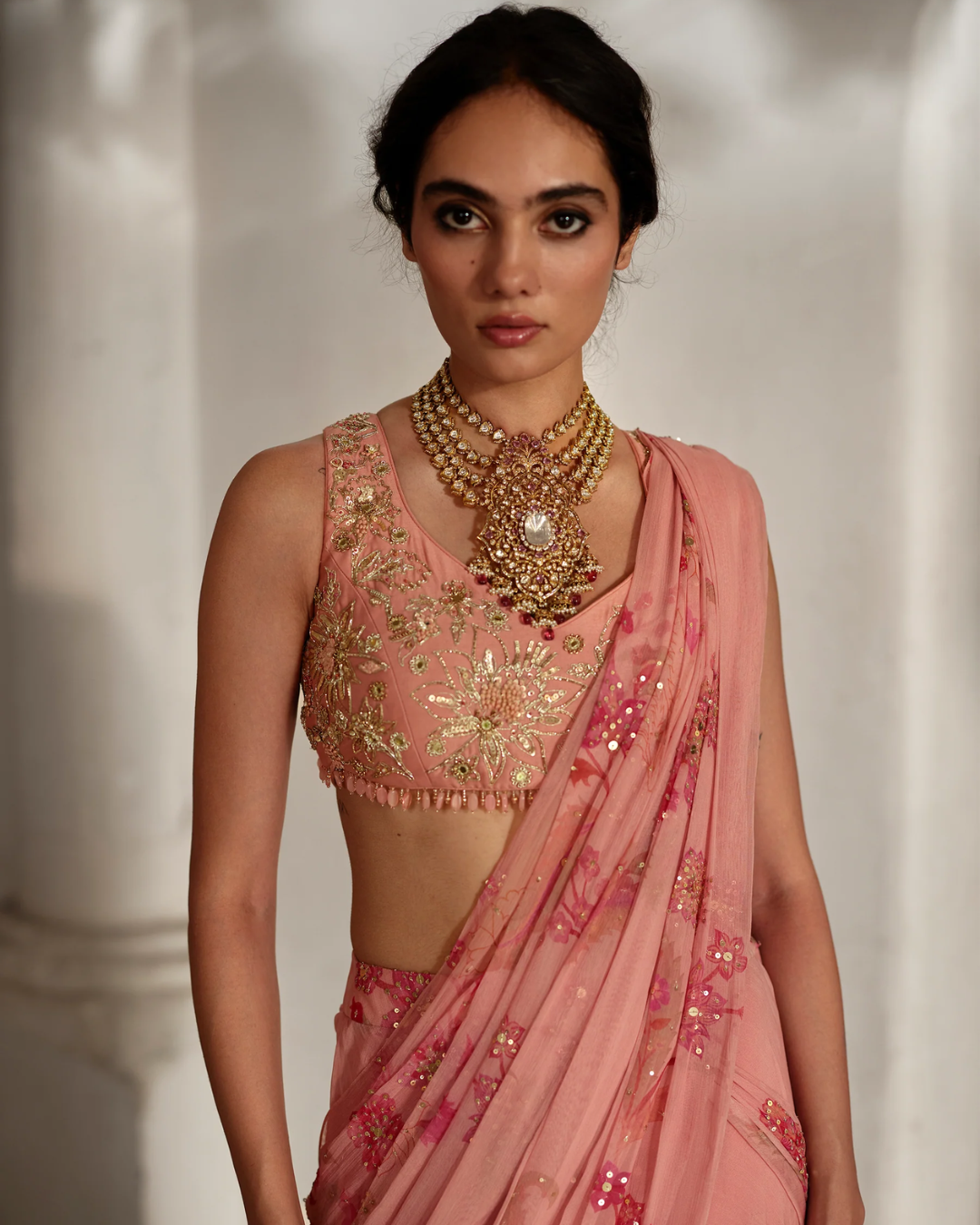 Paulmi and Harsh - Kiri Saree Set from Tara