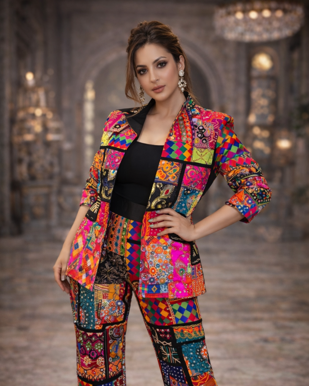 Banjara Trail- Banjara Blaze Full Patchwork Co-ord Set