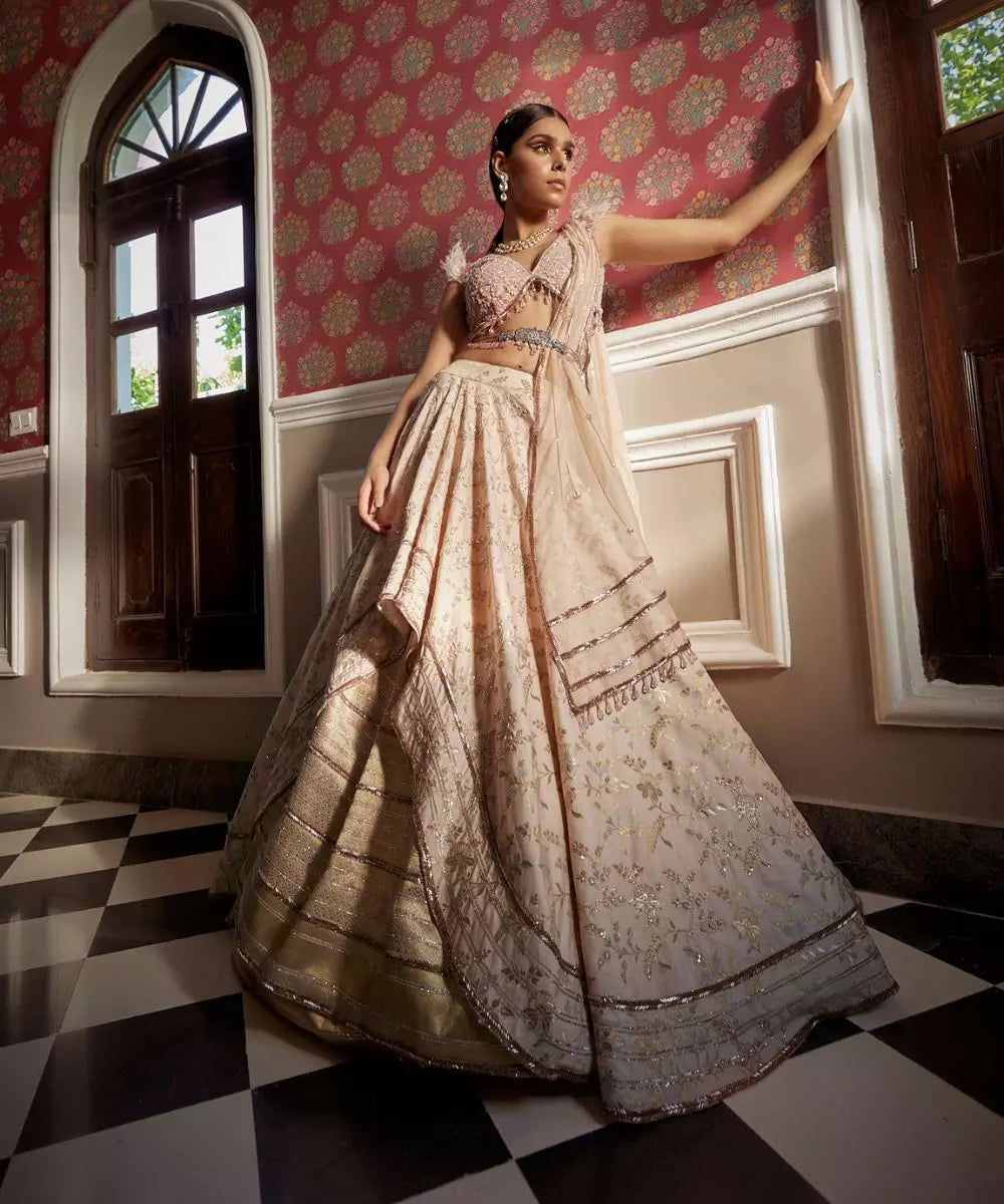 ADITI GUPTA - Pastel Floral Lehenga set