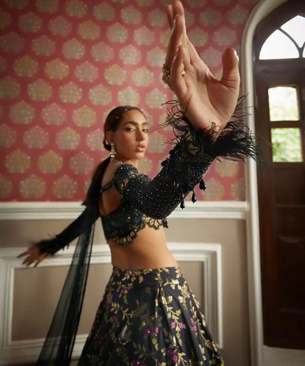 ADITI GUPTA - Big Floral Print Lehenga set