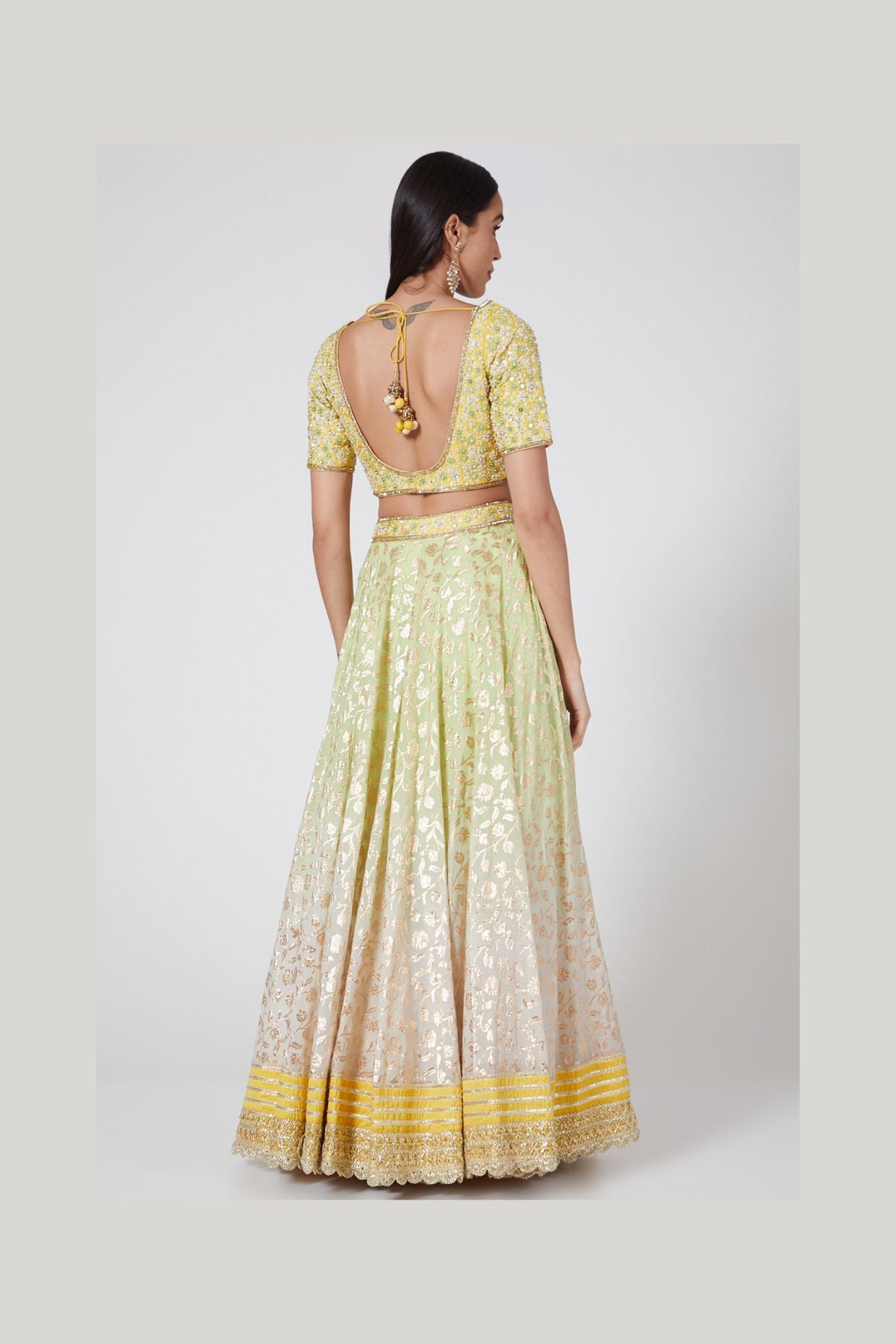 CHANDERI OMBRE LEHENGA SET - Tranquile collection by Priyanka Jain