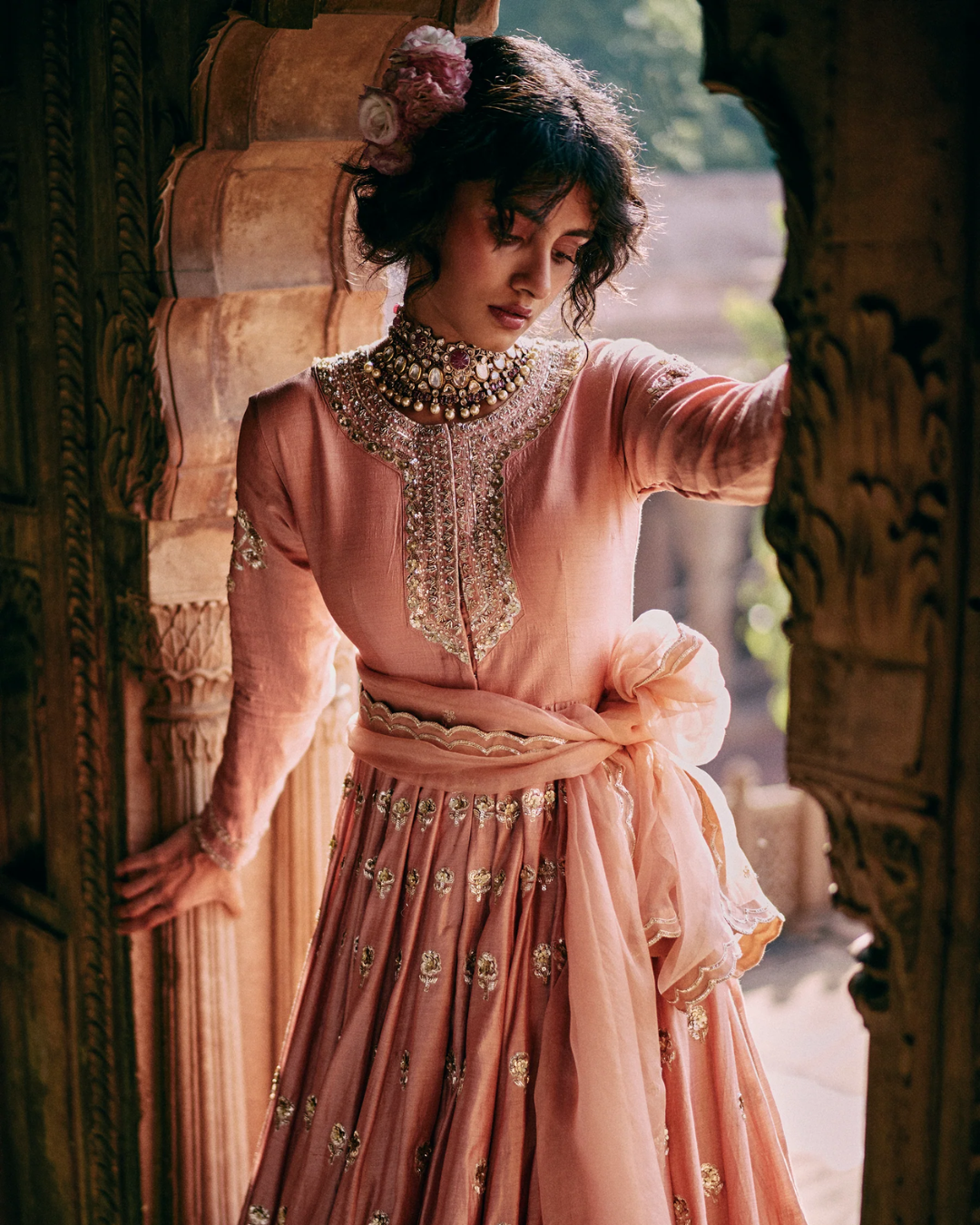 Paulmi and Harsh - Emerson Anarkali Set from Roop