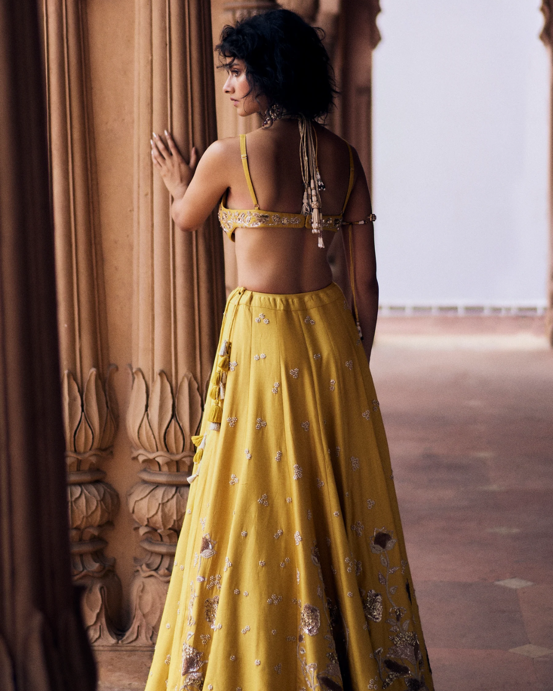Paulmi and Harsh - Sage Lehenga Set from Roop