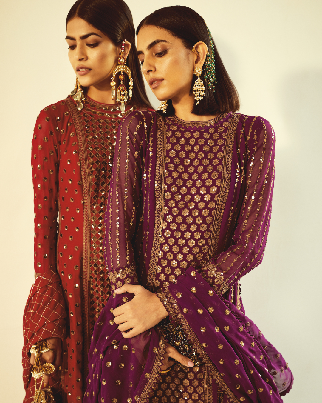 Vvani Vats - Purple Kurta Palazzo Set from Chand