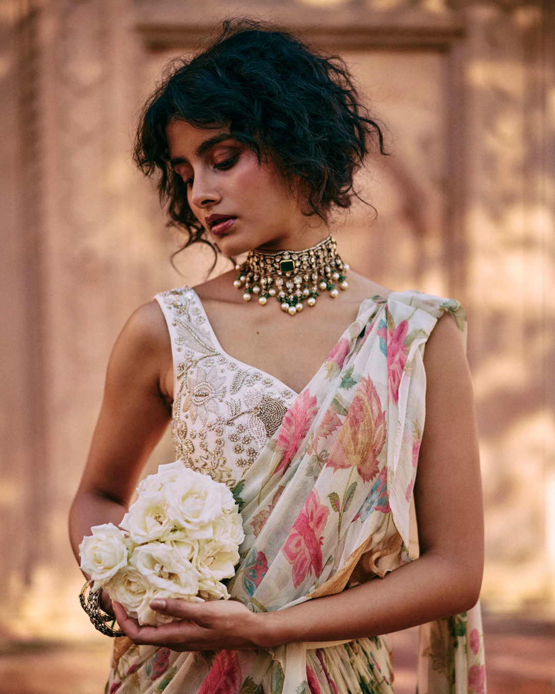 Paulmi and Harsh - Wren Saree Set from Roop