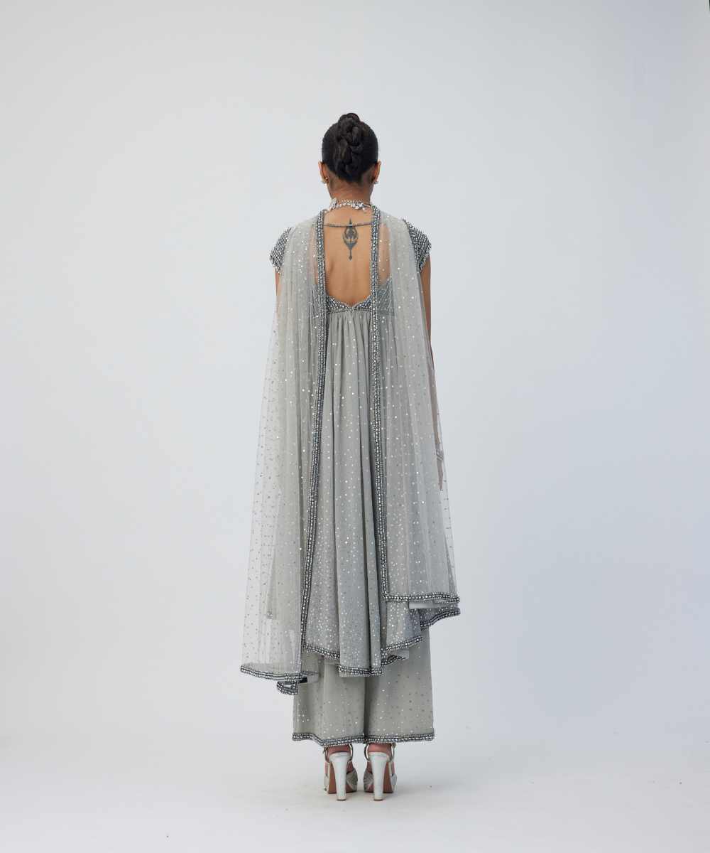 Crystal Grey Kurta Set - Collection name Maya by Vvani Vats