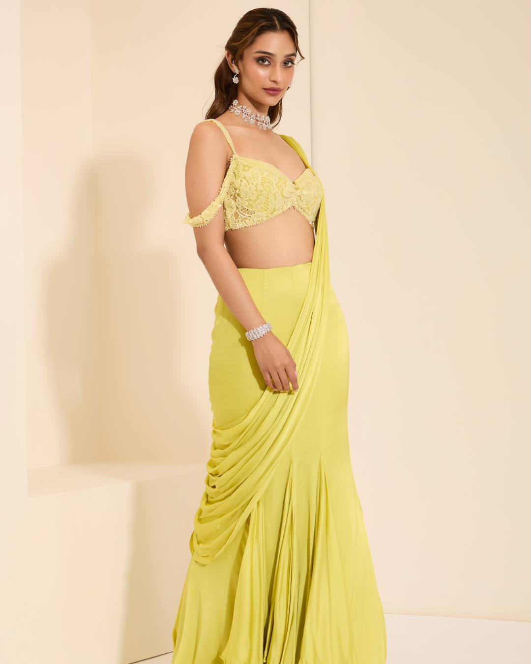 K&A by Karishma and Ashita - Sunshine Bustier & Drape