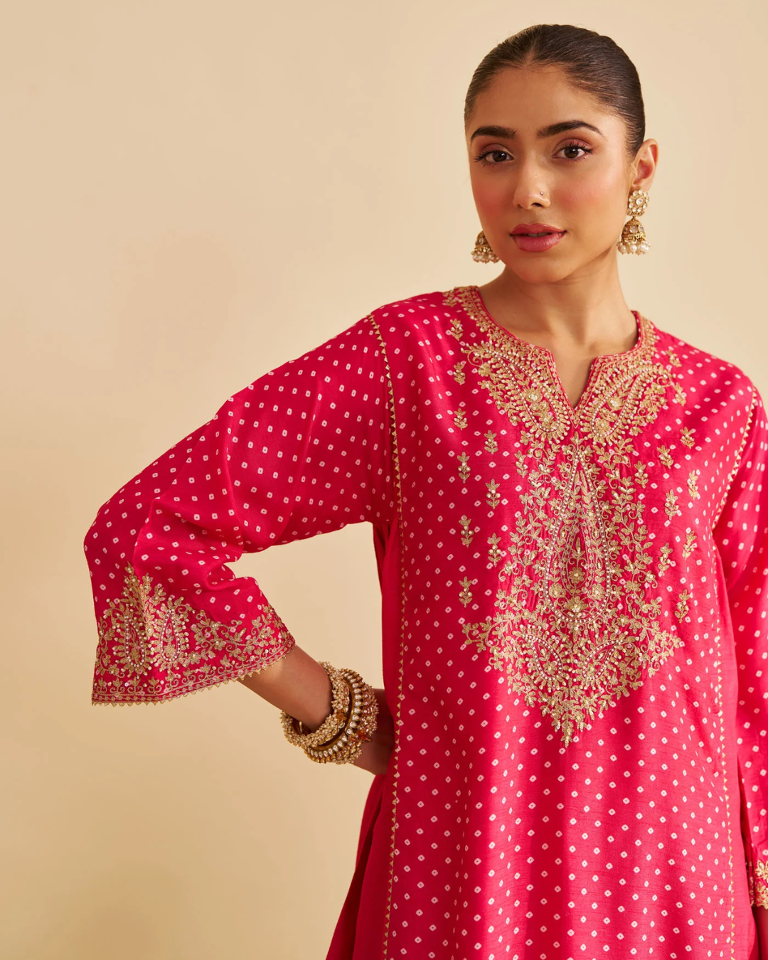 Sheetal Batra - Kayra Rani Hotpink Short Gathered Chauga With Salwar from Gulbandh