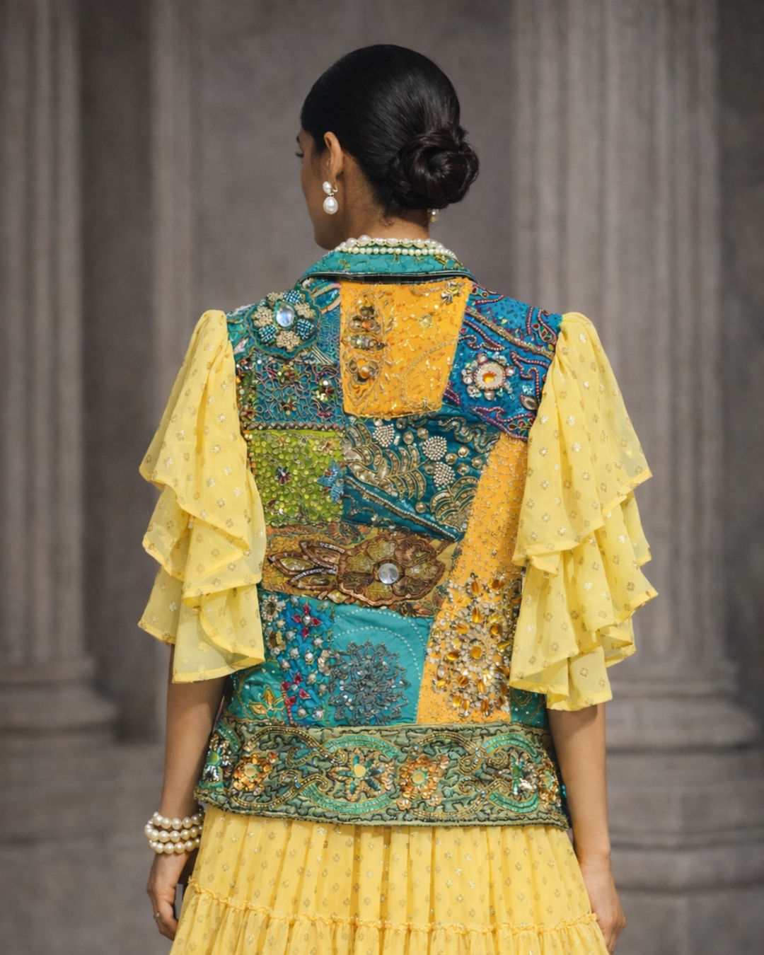 Banjara Trail - Clara Embellished Co-Ord Set Yellow