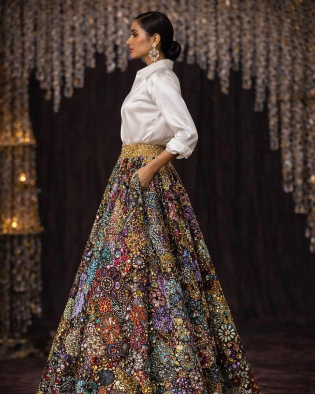 Banjara Trail - Heera Hand-Embellished Patchwork Skirt