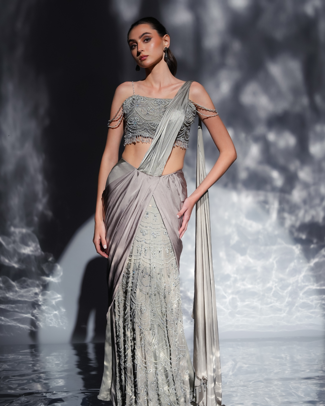 Jade by Ashima - Opaline Dusk Drape Saree