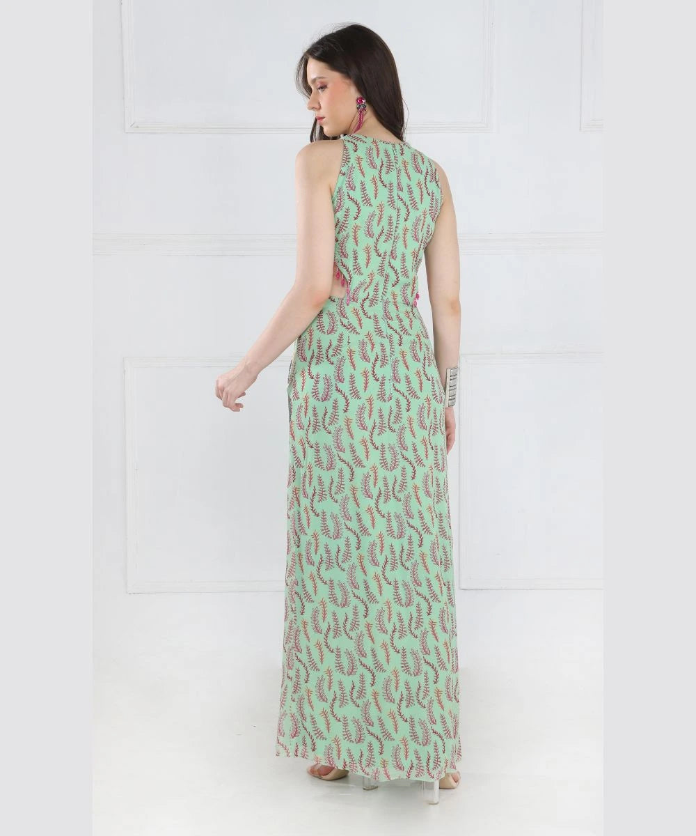 Mint Green Slit Dress