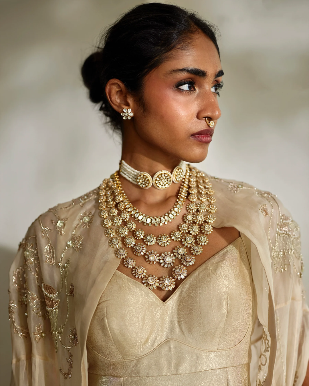 Paulmi and Harsh - Lumi Cape Anarkali Set from Tara