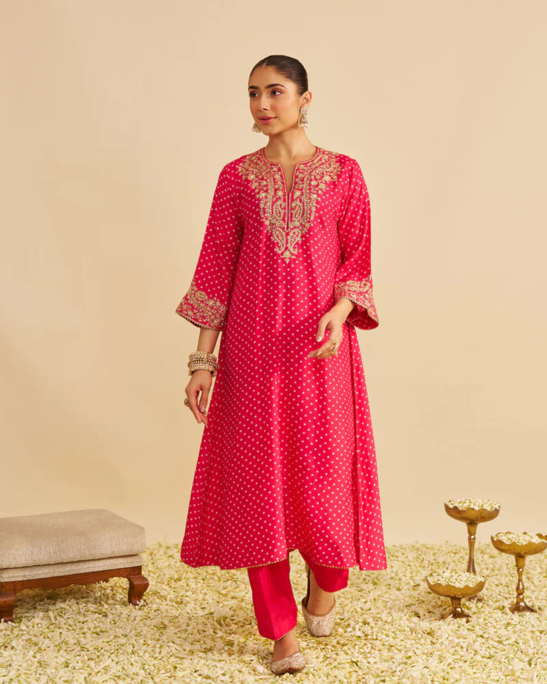 Sheetal Batra - Shezia Rani Hotpink Long Chauga With Salwar from Gulbandh