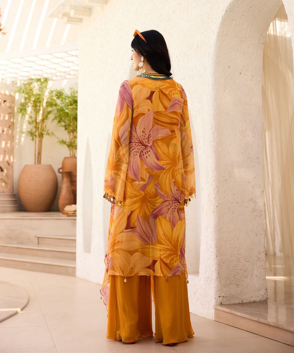 DiyaRajvvir - Bloom collection - SUNLIT LILY PRINTED KURTI SET