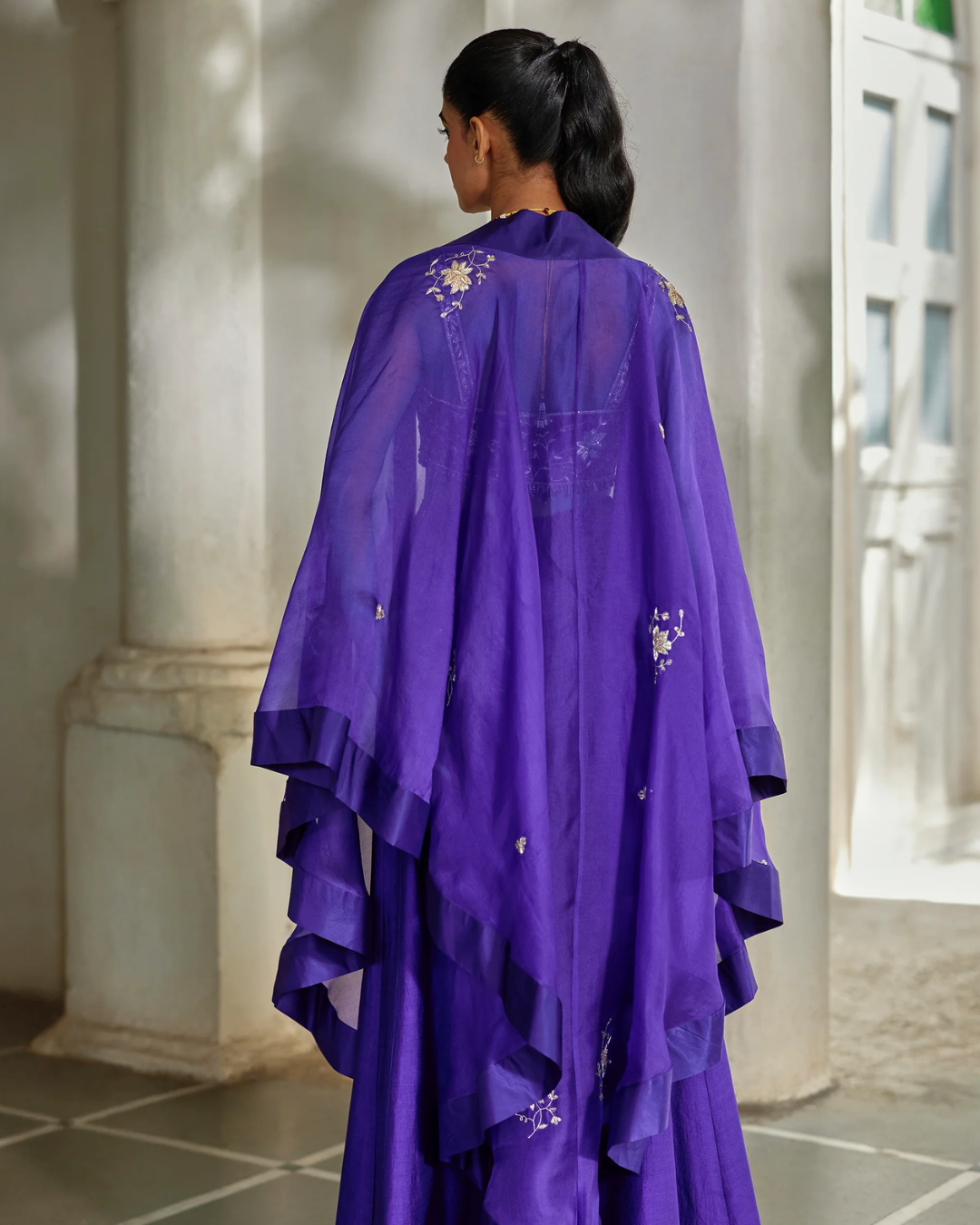 Paulmi and Harsh - Zilu Cape Palazzo Set from Tara