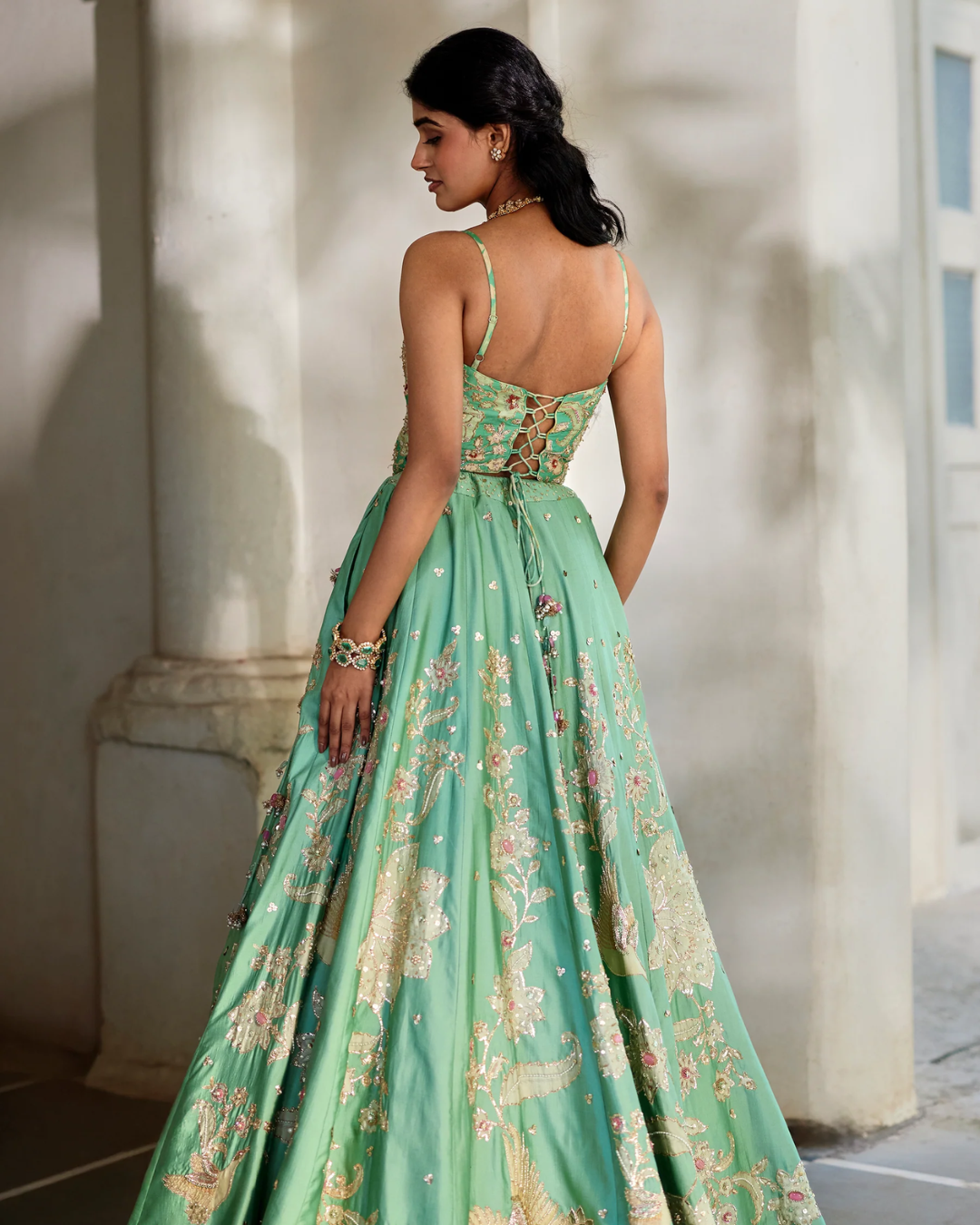 Paulmi and Harsh - Heli Lehenga Set from Tara
