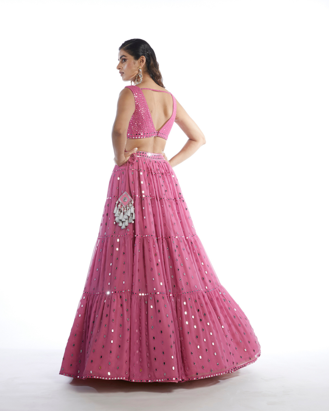 Vvani Vats - Dark Blush Tier Lehanga from Chamak