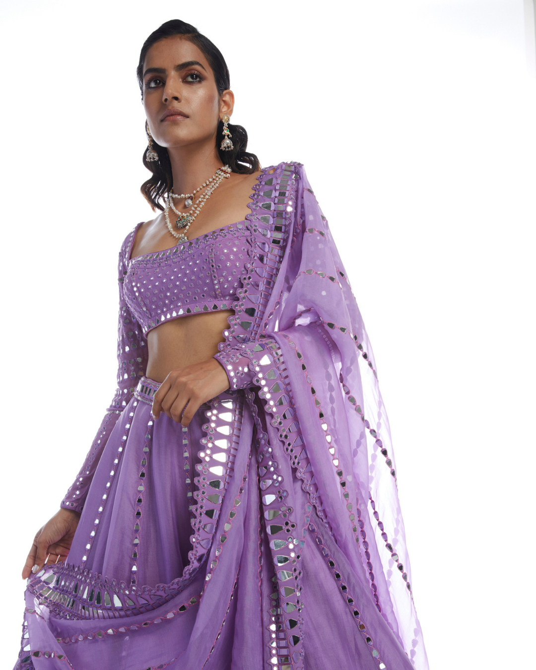 Vvani Vats -  Catnip Purple Lehanga Set from Chamak