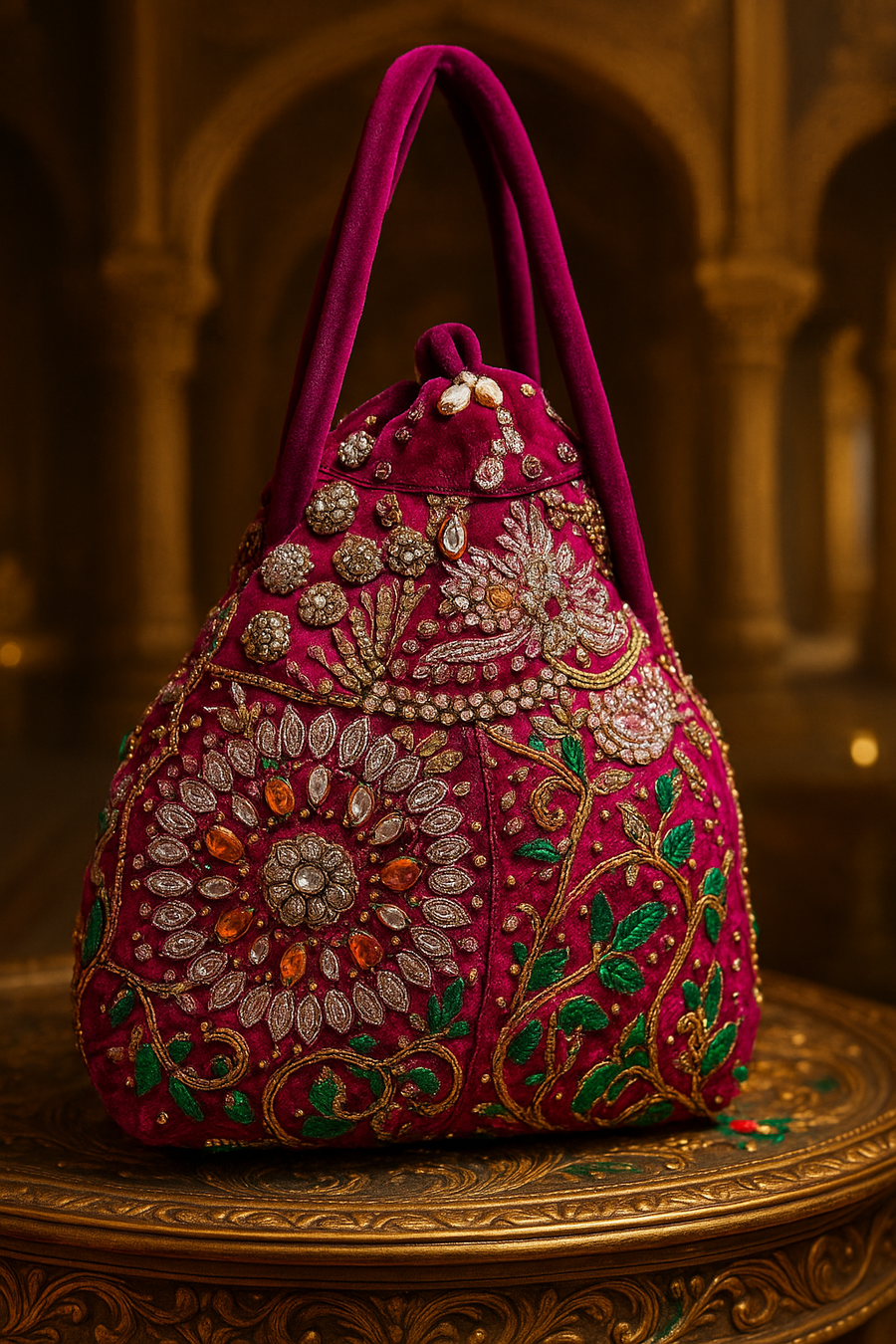 Banjara Trail - Plum Royal Heirloom Embellished Potli