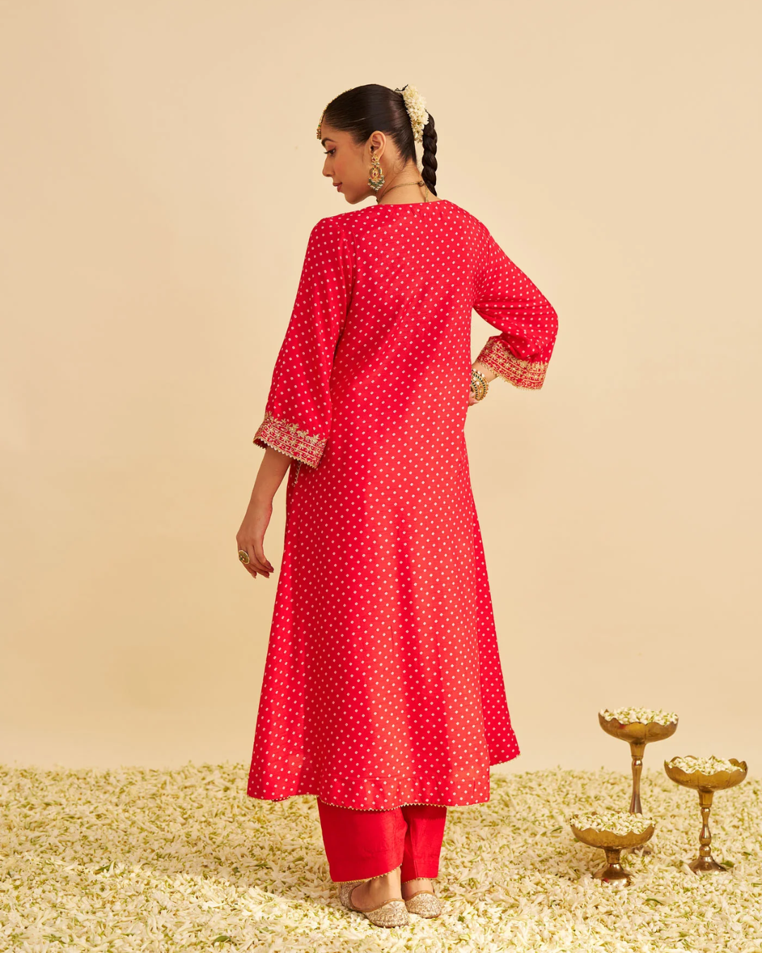 Sheetal Batra Zaliyah - Red Long Chauga With Salwar from Gulbandh