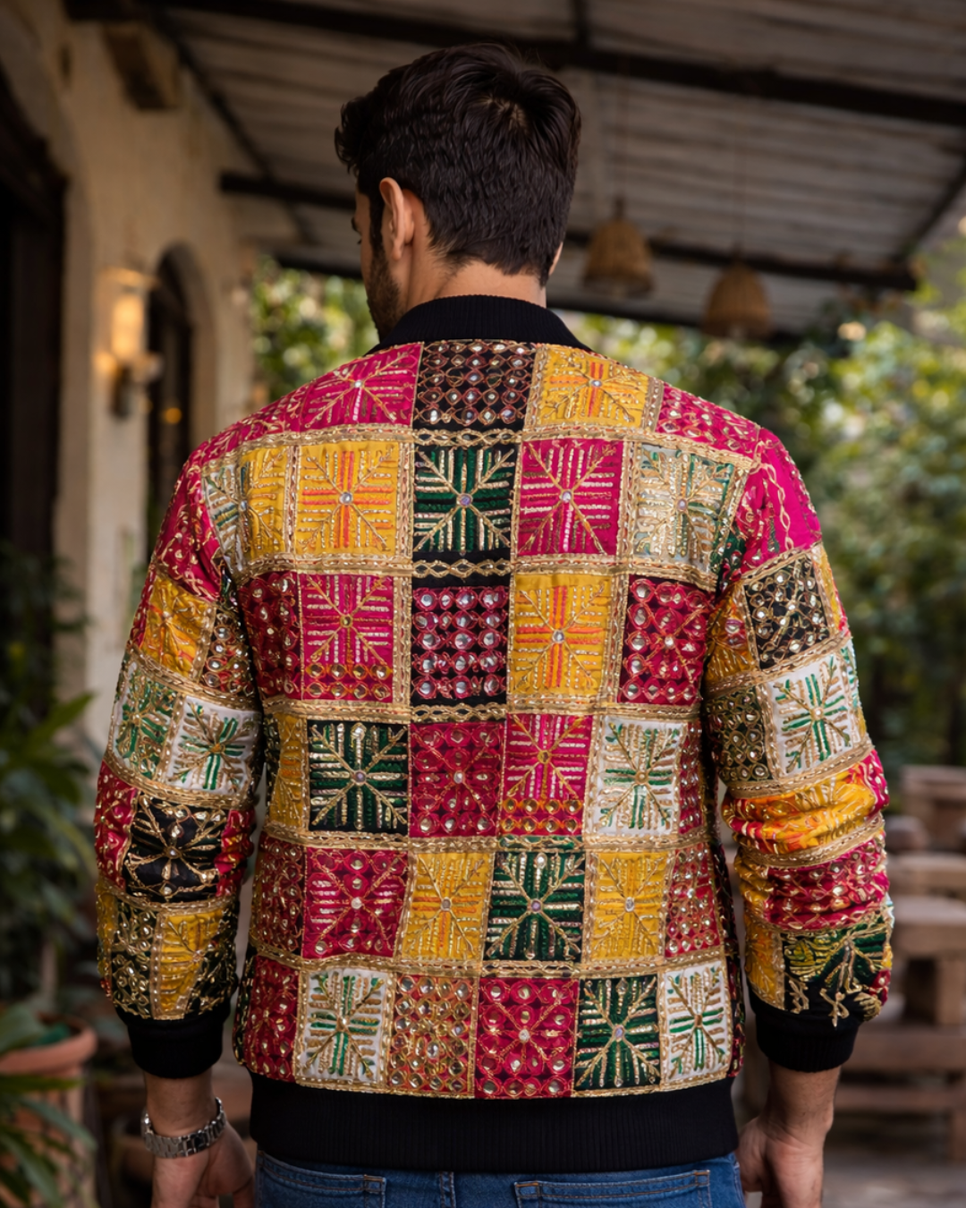 Banjara Trail - Veer- Phulkari Bomber Jacket