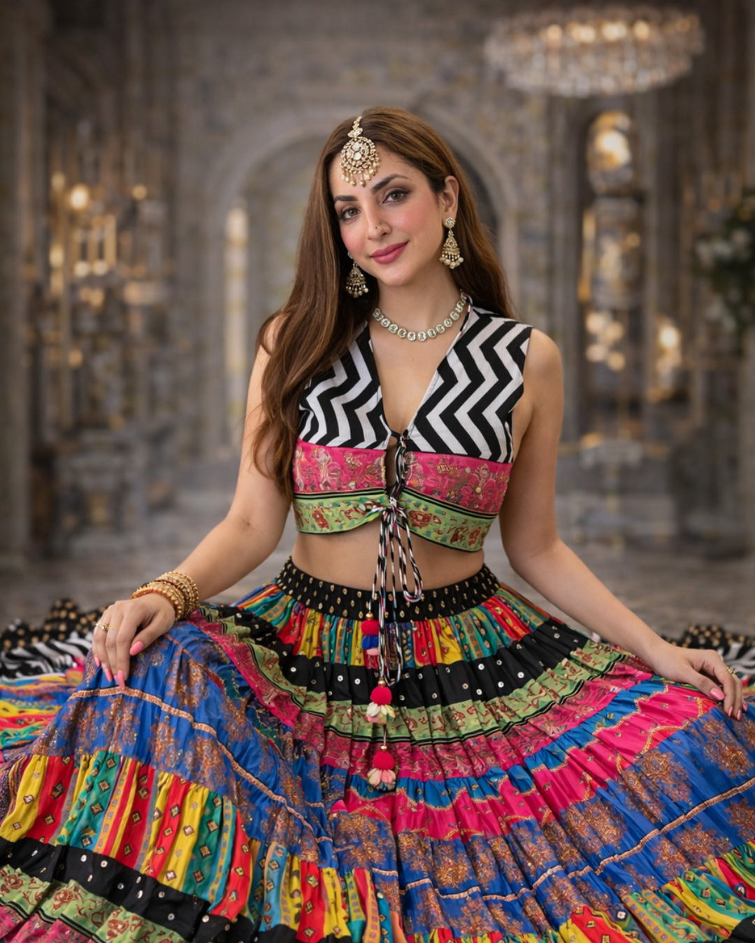 Banjara Trail - Satrangi Banjara Skirt Set - 20m flare